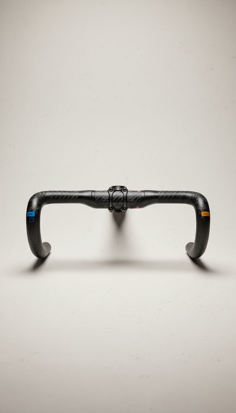 Matte black carbon fiber handlebars